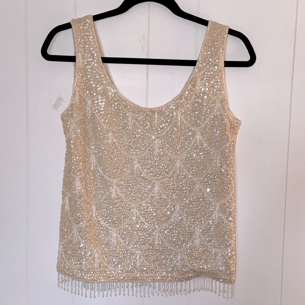 Vintage! 1960’s Alexander’s Sequined Tank Top Size M